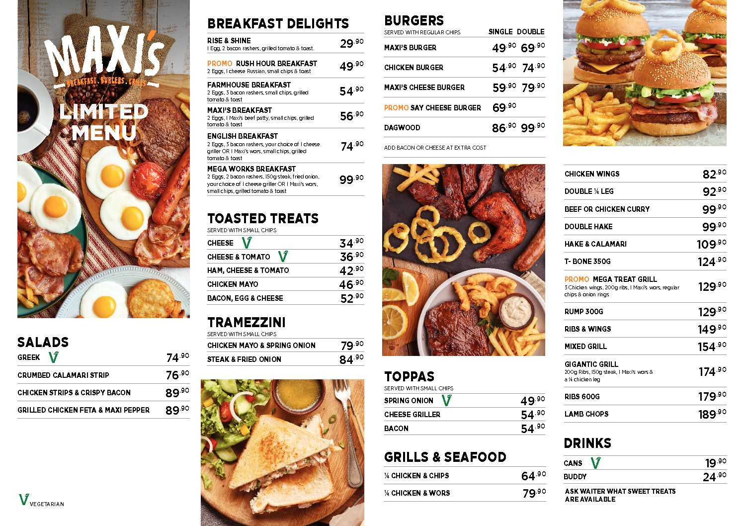 Maxis Menu Maxi's Food
