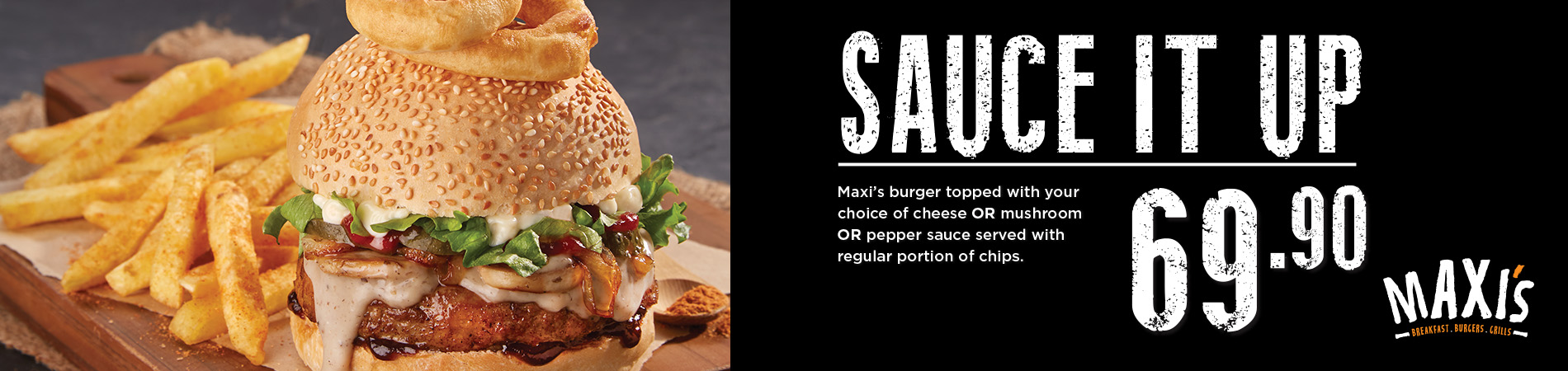 Maxi's Sauce It Up Burger